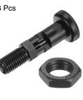 Rock Solid 3 Pack Ball Nose Spring Plunger Set With Push Fit Locking M12x1.5 Thread And 6mm Pin Diameter in black oxide carbon steel showing 3 pieces.