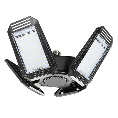 15,000 Lumen LED Adjustable 4 Panel Garage Light Go-To Heavy Duty Indoor Lighting 140W Power Daylight White 5000K E26 Base