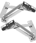 Stainless Steel Lift Hinge 80 Degree With Spring Mechanism For Sofa Beds And Cabinet Doors Durable Two Pack close-up view