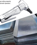 Beast Pro Grade Portable Pneumatic Metal Nibbler Cutter With High Hardness Blade and stacked metal sheets