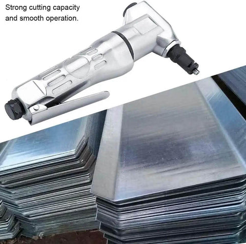 Beast Pro Grade Portable Pneumatic Metal Nibbler Cutter With High Hardness Blade and stacked metal sheets