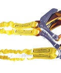6 Foot Double Leg Internal Shock Lanyard With High Strength Aluminum Snap Hook For Fall Protection, Heavy Duty Polyester Webbing