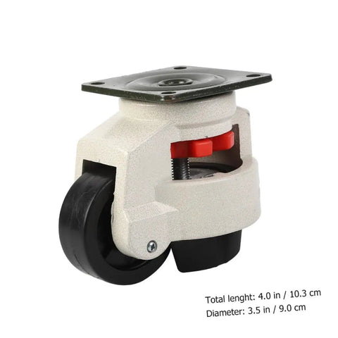 Heavy Duty Leveling Casters With Swivel Wheels 4 Pack For Workbench Mobility 500Kg Load Capacity Industrial Equipment Stands And Machinery Easy Glide On Any Surface, 3.5 in wheel