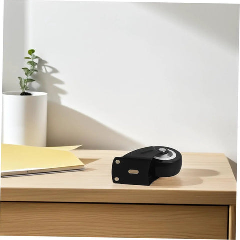 Heavy Duty Sliding Door Track Roller Wheels Four Pack Glides Smooth With Zero Drag Barn Door Hardware side mount caster on wooden surface.