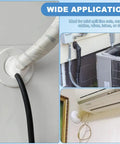 Image showing All In One Mini Split Line Set Cover And Wall Sleeve Combo Kit For Outside AC Units with pipe insulation.