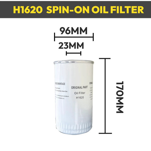 Rotary Screw Air Compressor Maintenance Kit For 460V System With C1250KL Air Filter H1620 Oil Filter And KB8641 Oil Separator Replacement Parts For LSVSD20 460V H1620 spin-on oil filter, 96mm x 170mm