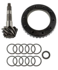 Heavy Duty Ring And Pinion Gear Set For Toyota 8 Inch V6 Rear Differential With 4 11 Ratio shown with ring gear, pinion, and washers.