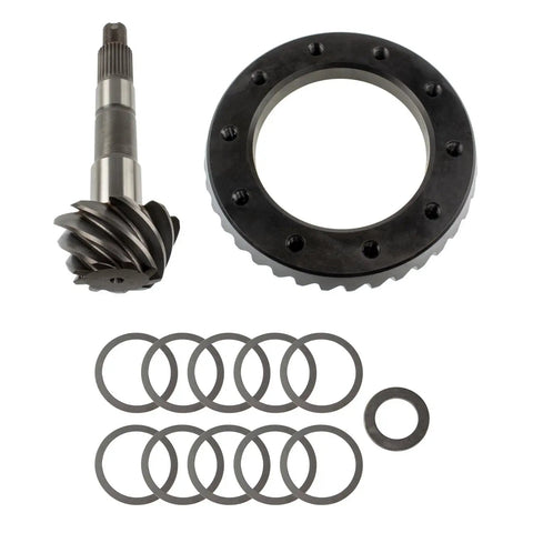 Heavy Duty Ring And Pinion Gear Set For Toyota 8 Inch V6 Rear Differential With 4 11 Ratio shown with ring gear, pinion, and washers.