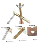 2 Sets Pro Grade Beefy Heavy Duty Steel Router Clamps Hold Down Kit with bolts and plates for CNC woodworking.