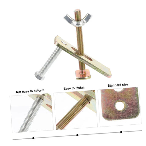 2 Sets Pro Grade Beefy Heavy Duty Steel Router Clamps Hold Down Kit with bolts and plates for CNC woodworking.