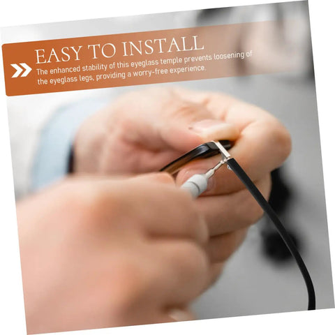 DIY Replacement Glasses Arms Temples Kit For Easy Installation And Quick Frame Repairs being installed on eyeglasses