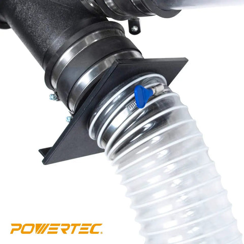 6 Inch Key Type Hose Clamps Pack Of 5 Stainless Steel Thumb Screw Adjustable securing a clear dust collector hose