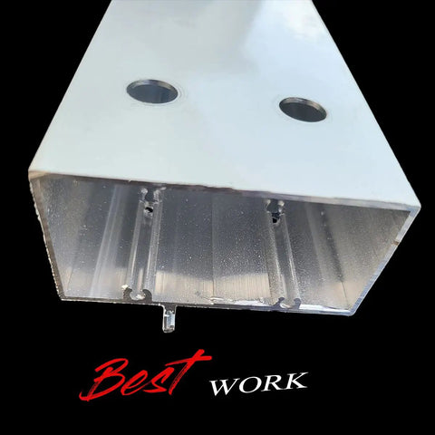 Door Hole Installation Kit With 3 Inch Frame Guide Base And Removable Drill Block For Precise Drilling Of Frames Eliminates Drift Speeds Up Header Setup Saves Time And Money, showing a close-up of the rectangular metal guide base with drill holes