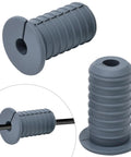 Two Pack Cable Grommet Three Quarters Inch Silicone Anti Slip Wall Hole Pass Through Split Cable Bushings, 38mm Height Grey Matte