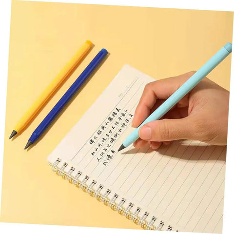 Everlasting Reusable No Sharpening Pencils Set For Students And Artists Graphite Sketch Pencils in use writing on notebook