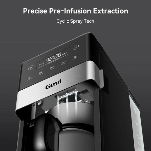 10 Cup Grind And Brew Coffee Maker Featuring A Sleek Touch Display, Programmable Schedule, Custom Grind Levels, Smooth Sip Keep Warm, And Hassle Free Set It Forget It Automation For Daily Caffeine Cravings front view with digital controls and glass carafe.