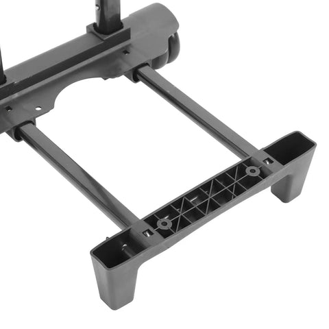 Foldable Hand Truck Heavy Duty Cart With Robust Tray 110 Lb Capacity For HVAC Pros And Electricians Space Saving Design Ergonomic Handle Omnidirectional And Large Rear Wheels For Rough Terrain, black tray frame