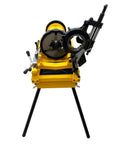 Heavy Duty One Horsepower Electric Pipe Threader Cutting Machine For Half To Four Inch Steel Tubing with visible chuck and frame.