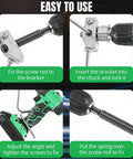 Installation guide for High-Power Drill Nibbler For Sheet Metal Cutting, Titanium-Plated Nibbler Head with adapter for iron.