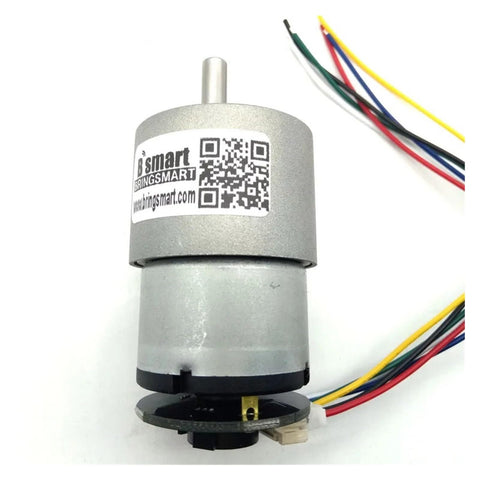 Premium Industrial Encoder Gear Motor Dc 12 Volt with wiring for precise control in electric builds.