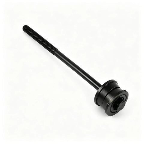 Professional Grade Steering Head Bearing Cup Race Installer Tool With Knuckle Saving Straight Shot Precision Press Fit For Harley Davidson Dyna Softail And Sportster Motorcycle Tech Essentials, black steel construction, precision fitting design.