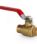 Pack Of Ten Full Port Sweat Brass Ball Valve Half Inch Lead Free Forged Brass 600 WOG For Water Oil And Gas One Quarter Turn Shut Off Plumbing Fittings