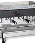 Desiderio DESI2V Black 2-Group Espresso Machine With Pro Grade Electronic Control Panel shown front view