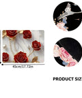 Absorbent Coffee Machine Mat for Countertop with Non Slip Surface, 11.8x17.7 Inches, floral design, decorative elements, product size