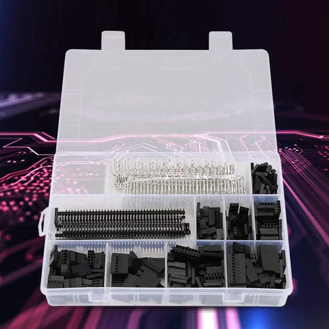 Massive 1450 Pcs Connector Kit For PCB Pros Includes Versatile Male Female Terminals Crimpers And Housings Perfect For Electronics Prototyping DIY Projects Industrial Upgrades And Heavy Duty Circuit Work, plastic organizer with assorted connectors