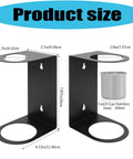Kickass Wall Mounted Funnel Organizer Rack With Heavy Duty Iron Frame For Hella Tight Workshop Storage And Rust Resistant Industrial Shelf Brackets System dimensions shown with catch cup.