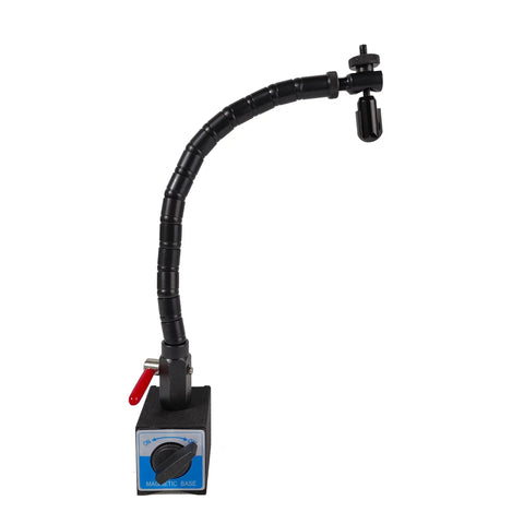 Magnetic Base Dial Indicator Stand With Flexible Arm For Digital Dial Test Indicator Gauge 13 Inch Reach Workhorse Aluminum Strut And Steel Base Holds Up To 176 Pounds Or 80 Kilograms
