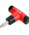 Pissente T Handle Preset Torque Wrench 6Nm Ratchet Screwdriver Precision Adjustment Tool, red and black design, detailed close-up.