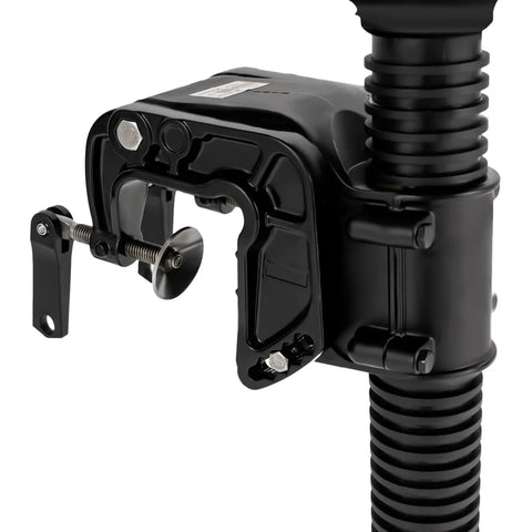 Powerful 4HP 55CC Outboard Motor With Short Shaft 4-Stroke Marine Engine mounting clamp detail in black