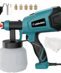 Pro Grade 700W Paint Sprayer with 6 Copper Nozzles and 3 Spray Patterns HVLP for Furniture Cabinets Fence Walls DIY Projects