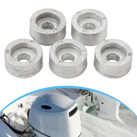 5 Pcs Marine Round Zinc Anodes For Suzuki Outboard 4 Stroke Motors, Anti Rust Engine Protection, in marine setting