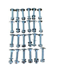 M6 Carriage Bolts Kit With Hex Nuts And Flat Washers For Wood Projects And Furniture, Heavy Duty carbon steel bolts arranged with nuts and washers