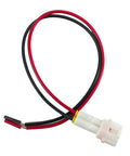 Close-up of red and black wires with white connector for 5 Piece Accessory Power Lead Kit For Yamaha Wolverine X2 850 X4 RMAX2 RMAX4 1000