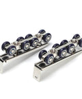 Beefy Eight Wheel Door Track Pulley System Heavy Duty Sliding Door Hardware With Zinc Alloy And Cold Rolled Steel, 13 X 3.5 X 2.2 Cm