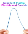 2 Pack Plastic Flexible Drawstring Threader 58.2cm 23in Quick Easy Drawstring Replacement Tool For Hoodies Sweatpants Jackets Swim Trunks Shorts Blue Durable shown being held and bent