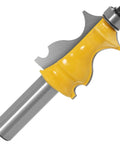 Top Shelf CNC Router Bits Set Featuring Hella Durable Half Inch Shank For Flawless Handrail Molding And No Sweat Woodworking On MDF Plywood Acrylic Face Mill Cutters Built Tough To Handle Any Daily Shop Grind Smoothly, showcasing a steel shank and yellow handle design.