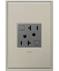 Top Tier Self Testing Gfci Outlet 20 Amp Tamper Resistant Electrical Receptacle 4 Pack Magnesium Finish installed in wall