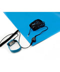 ESD Anti Static Table Mat Kit 16x24 Blue With ESD Wrist Strap And Ground Cord Plug And Play Ready To Go Non Slip Electronics