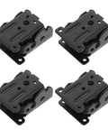 Heavy Duty Folding Cabinet Hinges Eight Piece Kit Smooth Swinging Action showing four black metal brackets for table leg support.