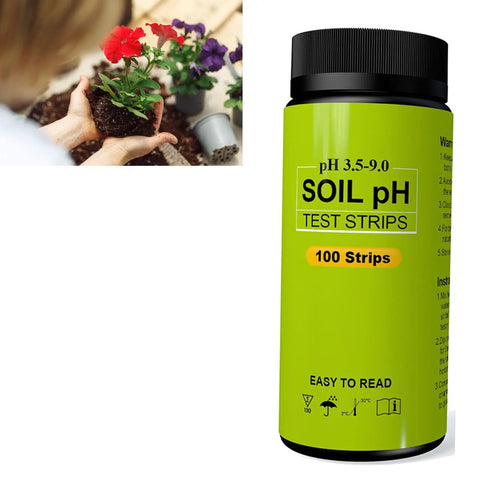 Soil PH Test Kit With 100 Quick And Easy PH Testing Strips For Grass Garden And Plants Durable Universal Soil PH Level Tester.