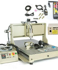 Four Axis Router Kit With 1.5KW VFD Water Cooled Spindle USB Control Box Handwheel Ball Screw 6090 Engraving Machine