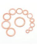 Copper Metric Sealing Washers For Oil Drain Plug 400 Pieces Crush Washer Kit, assorted copper washers in multiple metric sizes