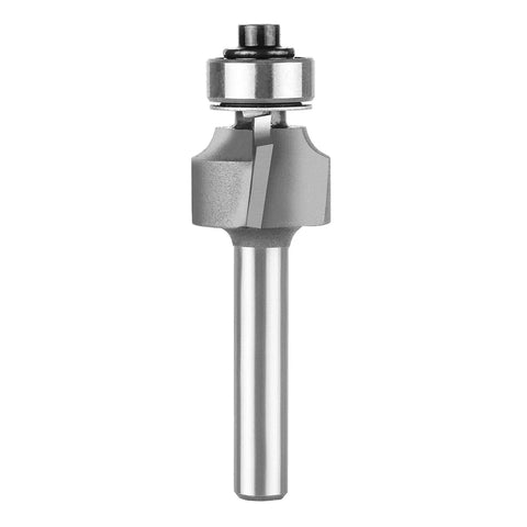 Top Shelf 1/8 Inch Radius Roundover Router Bit With Sharp Carbide Cutting Tips for smoothing plywood and MDF edges.