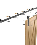 7 Foot Sliding Barn Door Hardware Kit For A Single Door With Sturdy Rails And Quiet Smooth Glide Fits 40 To 42 Inch Wide Doors J Shape Hanger