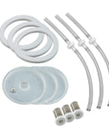 Bottom Feed Cup Parts Kit For 2095 Fuji Cup Assembly Replacement Diaphragms Gaskets And Pressure Tubes In Clear Plastic Leak Proof Seals