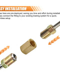 Built Tough 10 Inch Stainless Steel Hard Brake Line Three Pack With 3/16 Inch Inverted Flare Fittings for easy installation.